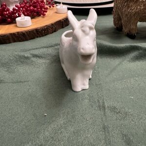 White Ceramic Donkey  creamer vintage from the 50s